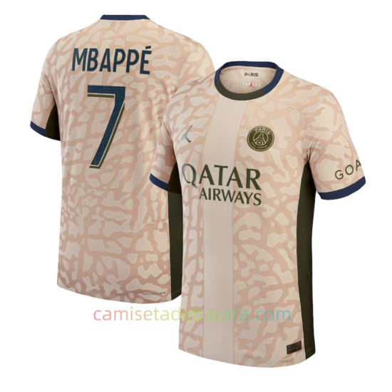 Camiseta Paris Saint-Germain F.C MBAPPÉ Cuarta Equipación 2023-24 Versión Jugador -