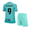 Camiseta Barcelona Lewandowski Tercera Equipación 2023-24 Niño UEFA Champions League -